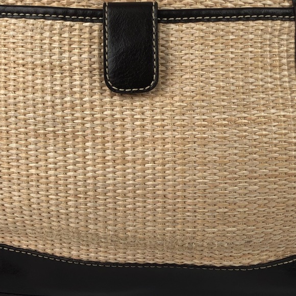Maxx New York Beige Woven Brown Shoulder Tote - Picture 2 of 8